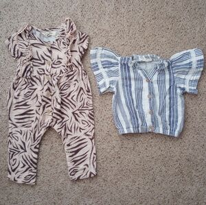 Jessica Simpson Baby Girl Jumpsuit and Blouse